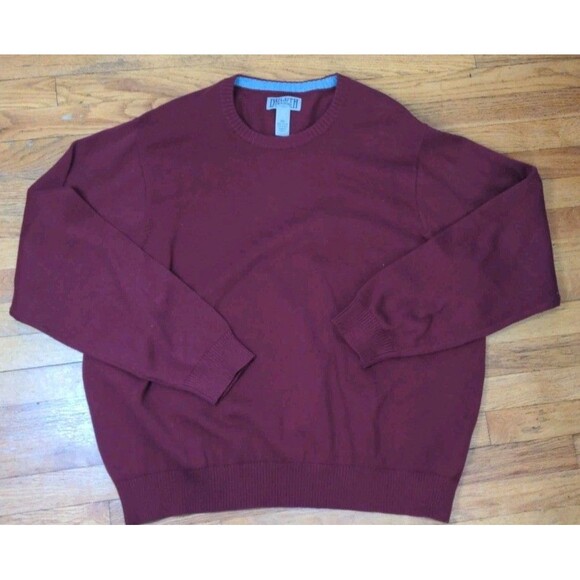 Duluth Trading Co Cotton Blend Crew Neck Strongarm Sweater Men's Size 3XL Red - Picture 1 of 5
